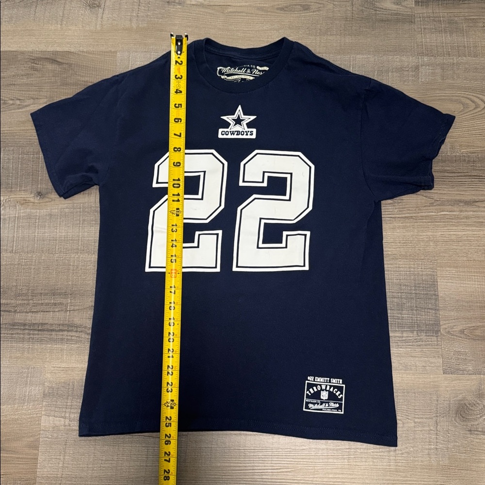 Mitchell & Ness Dallas Cowboys Navy Throwbacks Tee Emmitt Smith - Picture 6 of 7
